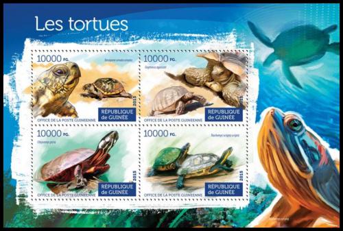 Poštové známky Guinea 2015 Korytnaèky Mi# 11173-76 Kat 16€