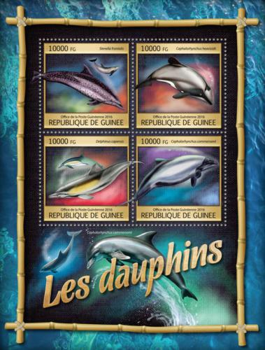 Poštové známky Guinea 2016 Delfíny Mi# 11856-59 Kat 16€