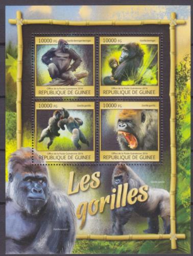 Poštové známky Guinea 2016 Gorily Mi# 11891-94 Kat 16€
