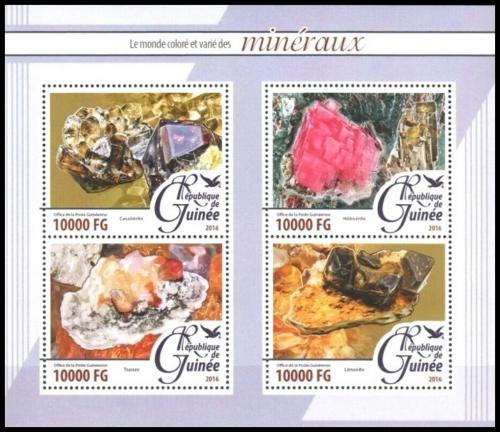 Poštové známky Guinea 2016 Minerály Mi# 11656-59 Kat 16€