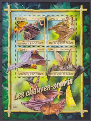Poštové známky Guinea 2016 Netopiere Mi# 11846-49 Kat 16€
