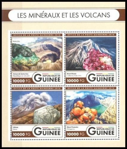 Poštové známky Guinea 2016 Sopky a minerály Mi# 11906-09 Kat 16€ 