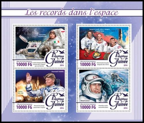 Poštové známky Guinea 2016 Vesmírné rekordy Mi# 11711-14 Kat 16€