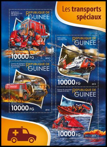 Poštové známky Guinea 2015 Záchranári Mi# Mi# 11468-71 Kat 16€