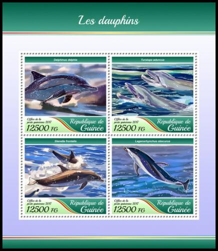 Poštové známky Guinea 2017 Delfíny Mi# 12585-88 Kat 20€
