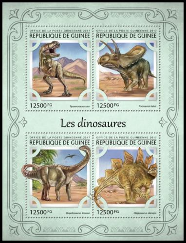 Potov znmky Guinea 2017 Dinosaury Mi# 12186-89 Kat 20 - zvi obrzok