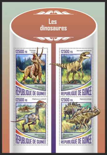 Potov znmky Guinea 2017 Dinosaury Mi# 12660-63 Kat 20 - zvi obrzok
