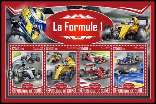 Potov znmky Guinea 2017 Formule 1 Mi# 12491-94 Kat 20
