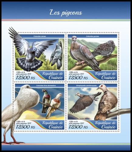 Poštové známky Guinea 2017 Holubi Mi# 12570-73 Kat 20€