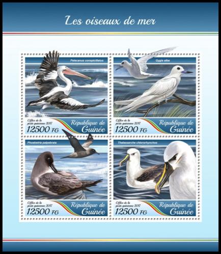 Poštové známky Guinea 2017 Moøští ptáci Mi# 12560-63 Kat 20€