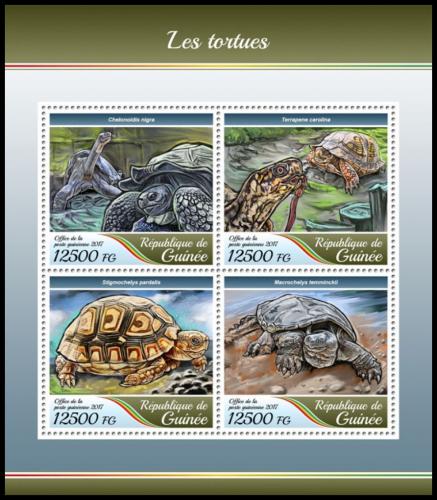 Poštové známky Guinea 2017 Korytnaèky Mi# 12555-58 Kat 20€