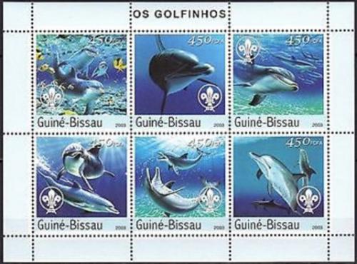 Potov znmky Guinea-Bissau 2003 Delfny Mi# 2584-89 Kat 11 - zvi obrzok
