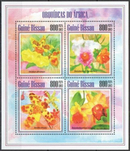 Poštové známky Guinea-Bissau 2013 Africké orchideje Mi# 6976-79 Kat 13€