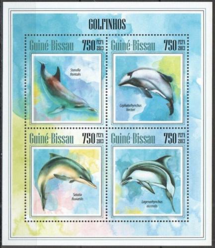 Poštové známky Guinea-Bissau 2013 Delfíny Mi# 6873-76 Kat 12€