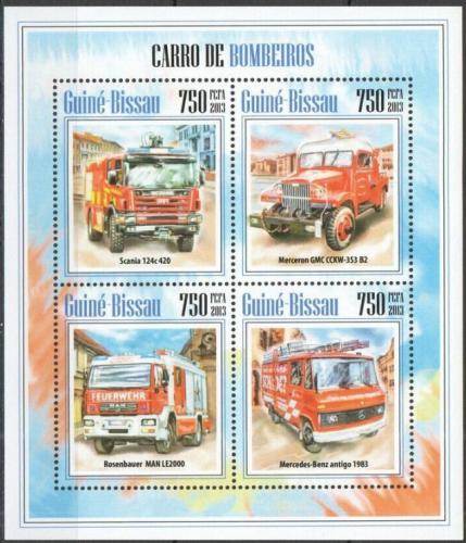 Poštové známky Guinea-Bissau 2013 Hasièská autá Mi# 6868-71 Kat 12€