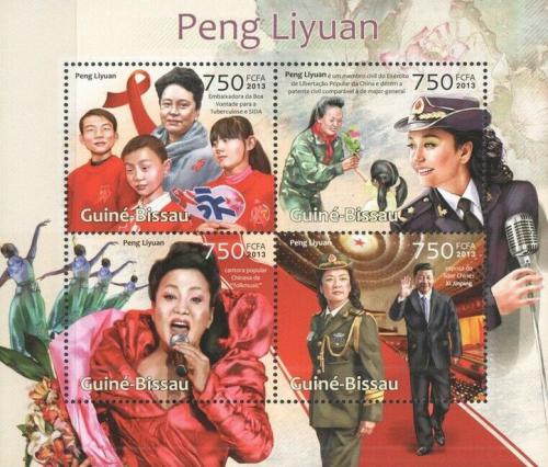 Poštové známky Guinea-Bissau 2013 Peng Liyuan, sopranistka Mi# 6432-35 Kat 12€