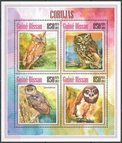 Poštové známky Guinea-Bissau 2013 Sovy Mi# 6981-84 Kat 14€