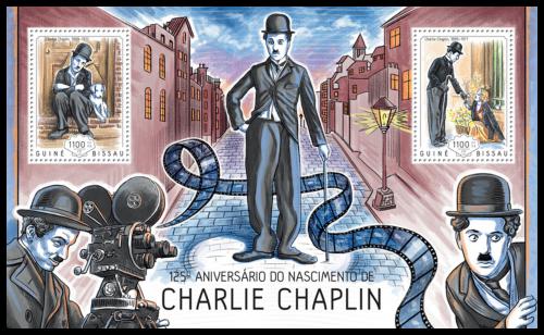 Poštové známky Guinea-Bissau 2014 Charlie Chaplin Mi# Block 1236 Kat 8.50€