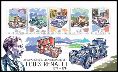 Poštové známky Guinea-Bissau 2014 Louis Renault Mi# 7088-92 Kat 13€