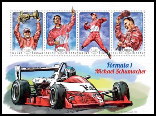Poštovní známky Guinea-Bissau 2014 Michael Schumacher Mi# 7391-94 Kat 13€