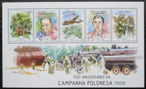 Poštové známky Guinea-Bissau 2014 Napadení Polska Mi# 7179-83 Kat 14€