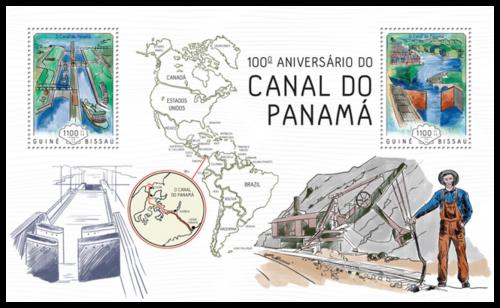 Poštové známky Guinea-Bissau 2014 Panamský prùplav,lode Mi# Block 1246 Kat 8.50€