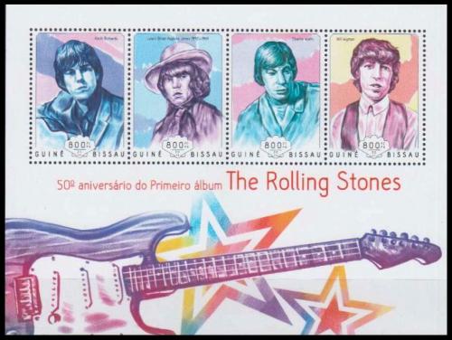 Poštové známky Guinea-Bissau 2014 The Rolling Stones Mi# 7291-94 Kat 13€