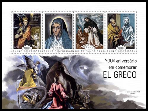 Poštové známky Guinea-Bissau 2014 Umenie, El Greco Mi# 7316-19 Kat 14€