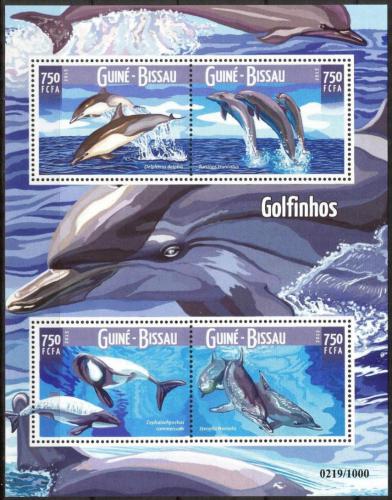 Poštové známky Guinea-Bissau 2015 Delfíny Mi# 8273-76 Kat 11€