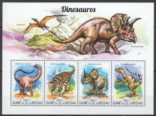 Poštové známky Guinea-Bissau 2015 Dinosaury Mi# 7764-67 Kat 14€