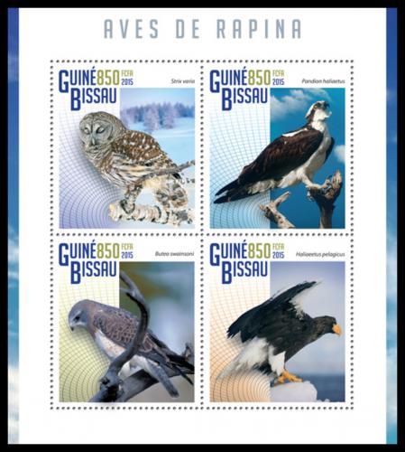 Poštovní známky Guinea-Bissau 2015 Dravci Mi# 7581-84 Kat 14€