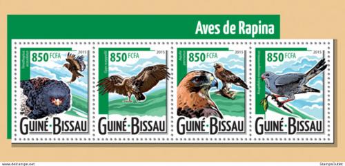 Poštové známky Guinea-Bissau 2015 Dravci Mi# 7938-41 Kat 13€