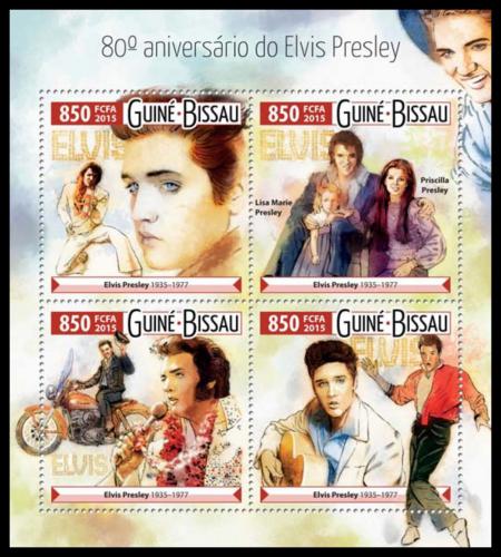 Poštové známky Guinea-Bissau 2015 Elevys Presley Mi# 8105-08 Kat 14€