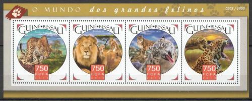 Poštové známky Guinea-Bissau 2015 Maèkovité šelmy Mi# 8357-60 Kat 11€