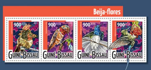 Poštové známky Guinea-Bissau 2015 Kolibøíci Mi# 7967-70 Kat 14€