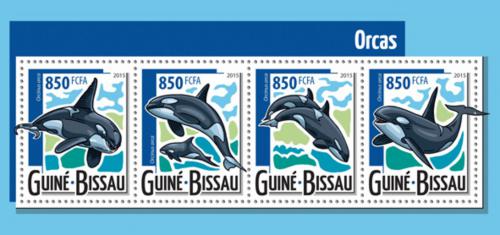 Poštové známky Guinea-Bissau 2015 Kosatka dravá Mi# 7929-32 Kat 14€