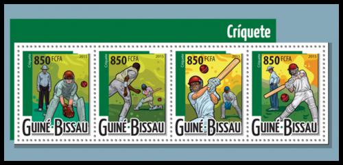 Poštové známky Guinea-Bissau 2015 Kriket Mi# 7996-99 Kat 14€