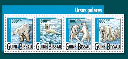 Poštové známky Guinea-Bissau 2015 ¼adový medvìd Mi# 7920-23 Kat 13€