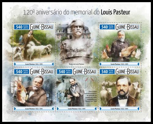 Poštové známky Guinea-Bissau 2015 Louis Pasteur, vakcinace Mi# 8163-67 Kat 10€