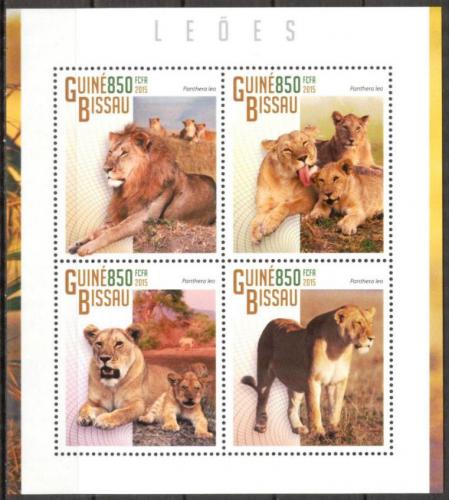 Poštovní známky Guinea-Bissau 2015 Lvi Mi# 7611-14 Kat 14€