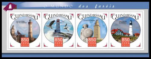 Poštové známky Guinea-Bissau 2015 Majáky Mi# 8366-69 Kat 13€