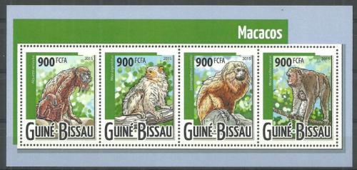 Poštové známky Guinea-Bissau 2015 Opice Mi# 7972-75 Kat 13€