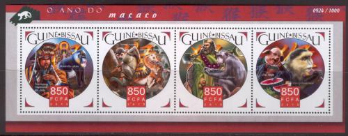 Poštové známky Guinea-Bissau 2015 Opice Mi# 8361-64 Kat 13€