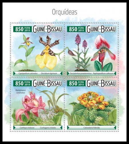 Potov znmky Guinea-Bissau 2015 Orchideje Mi# 8049-52 Kat 12  - zvi obrzok