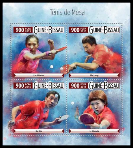 Poštové známky Guinea-Bissau 2015 Stolný tenis Mi# 8129-32 Kat 14€