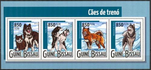 Poštové známky Guinea-Bissau 2015 Tažní psi Mi# 7958-61 Kat 13€