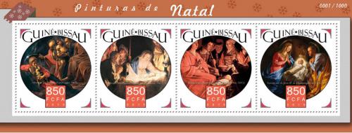 Poštové známky Guinea-Bissau 2015 Vianoce, umenie Mi# 8385-88 Kat 13€