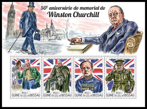 Poštové známky Guinea-Bissau 2015 Winston Churchill Mi# 7707-10 Kat 14€