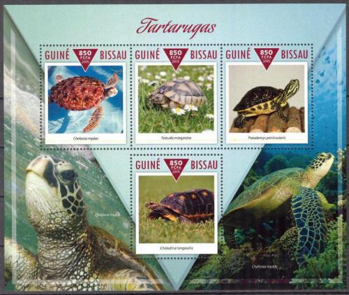 Poštové známky Guinea-Bissau 2015 Korytnaèky Mi# 7814-17 Kat 14€