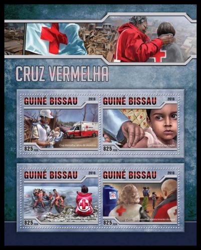 Poštové známky Guinea-Bissau 2016 Èervený kríž Mi# 8728-31 Kat 12.50€
